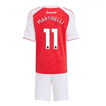 Arsenal Gabriel Martinelli #11 Maglia Gara Casa Repliche 2025-26 Bambino Maniche Corte